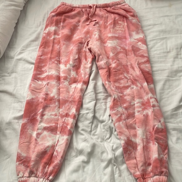 Pink Tie Dye Sweatpants - Picture 1 of 2